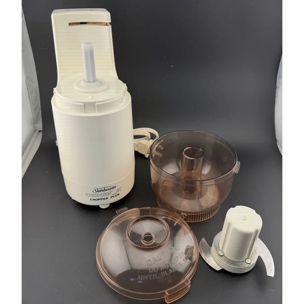 Sunbeam Oskar Jr Chopper Plus-Food Processor, Model 14131, White 210W, WORKS